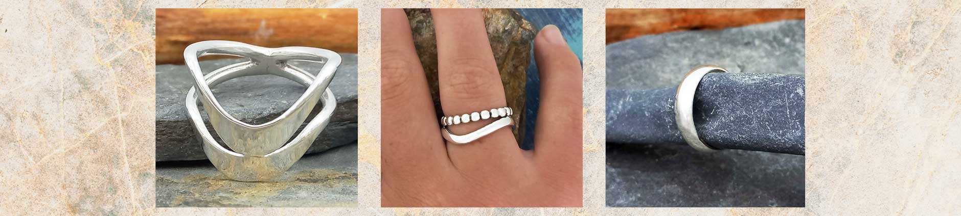 Simple Silver Rings by Silver Bubble Jewellery