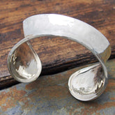 Hammered Silver Cuff Bracelet