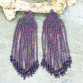 Statement Purple Bead Earrings