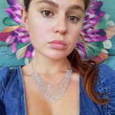 Cascading sterling silver necklace