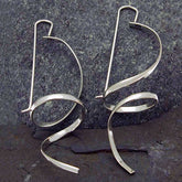 Corkscrew Silver Earrings