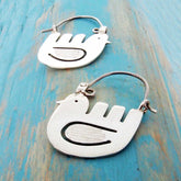 Mexican Bird Silver Earrings