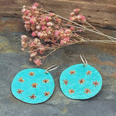 Starry night Patina handmade silver earrings