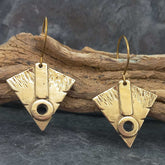 Mayan handmade Brass earrings