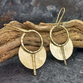 Half Moon Brass Earrings