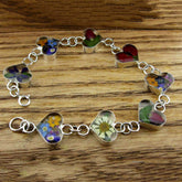Heart Silver Flower Bracelet