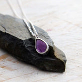 Amethyst Gotita Silver Necklace