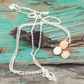 Mini Circles Silver Copper Necklace