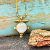 Moonstone Tibet Brass Necklace (69)