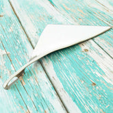 Twisted silver triangle statement pendant