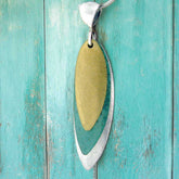 Textured Leaves Silver Pendant