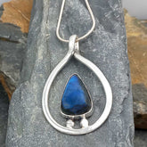 Labradorite Teardrop Silver Pendant