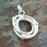 Entwined Silver Circles Pendant (416)