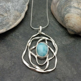 Sterling silver Larimar pendant