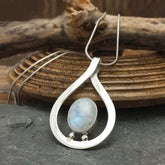 Moonstone silver handmade pendant