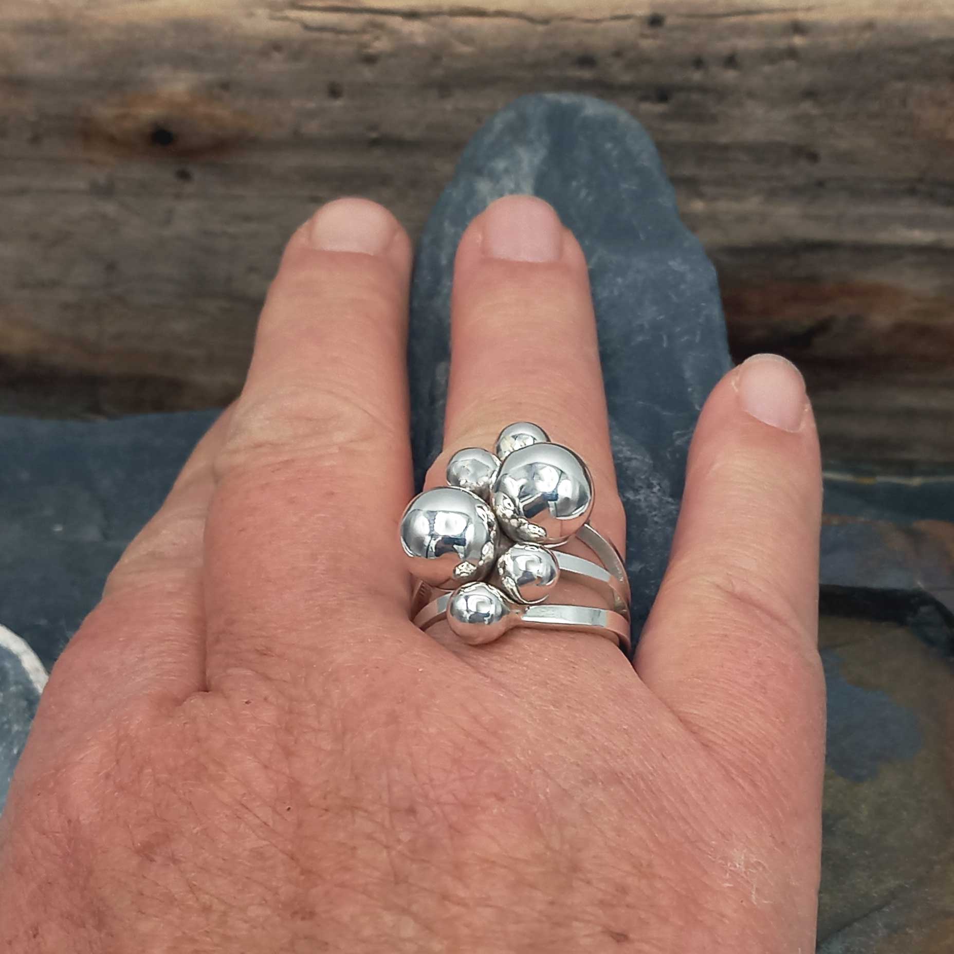 [韓国人気ジュエリー] Bubble Ring Silver bubble ring / 925 silver – blackmerle