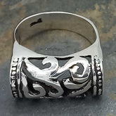 Tubo Mayan Ethnic Silver Ring