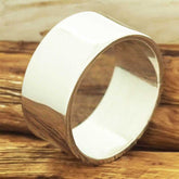 Smooth Chunky Band Silver Ring
