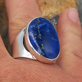 Lapis Lazuli Chunky Sterling Silver Ring