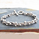 Duo 4mm Ball Silver Bracelet