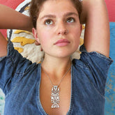 Rectangular Tree of Life Silver Pendant