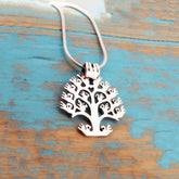 Orbed Tree of Life Small Sterling Silver Pendant