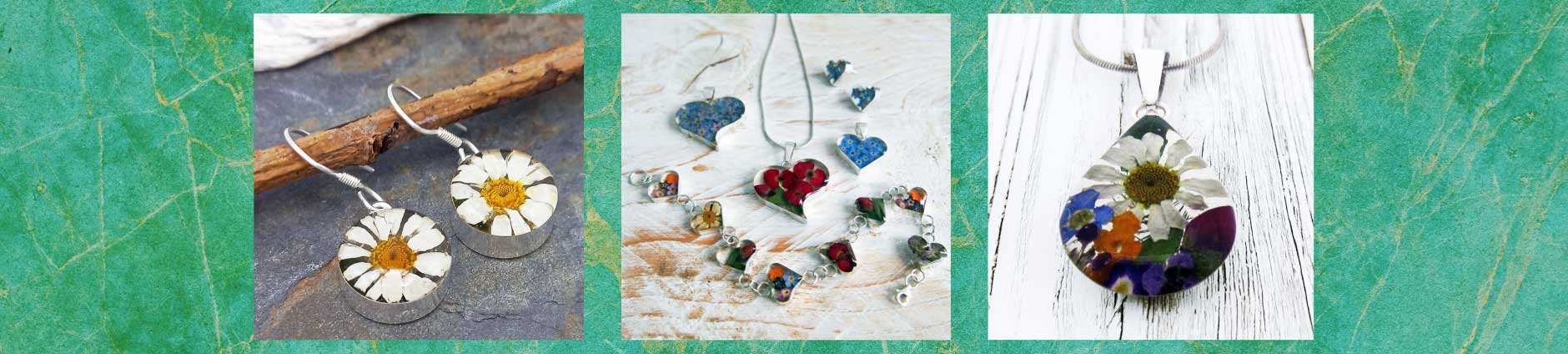 Pressed Flower Jewellery by Silver Bubble Jewellery