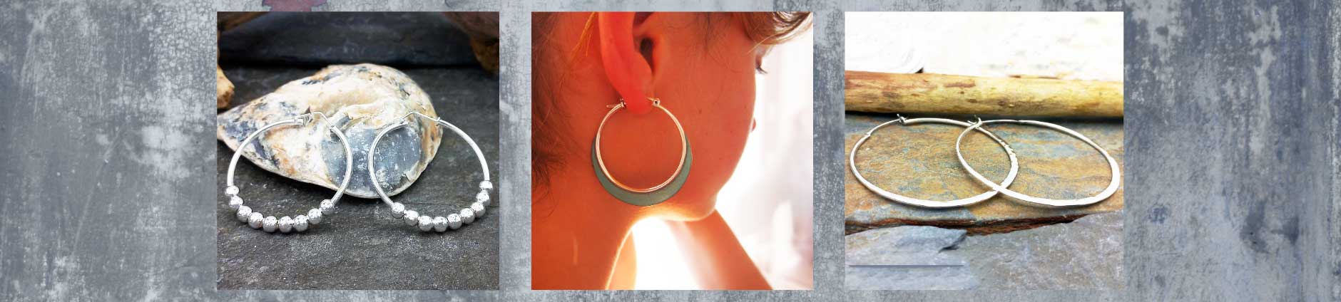 Sterling Silver Hoop Earrings by Silver Bubble Jewellery