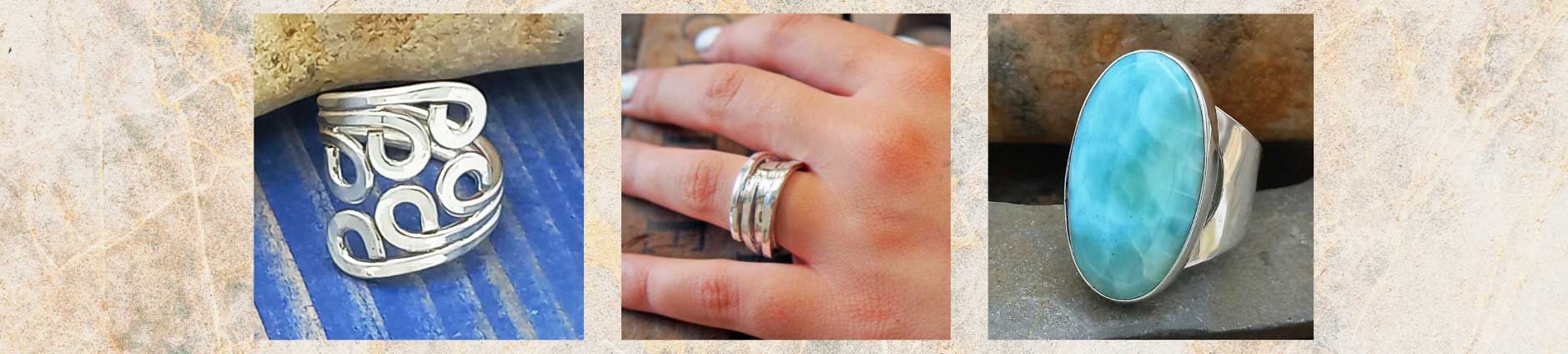 Silver Statement Rings by Silver Bubble Jewellery