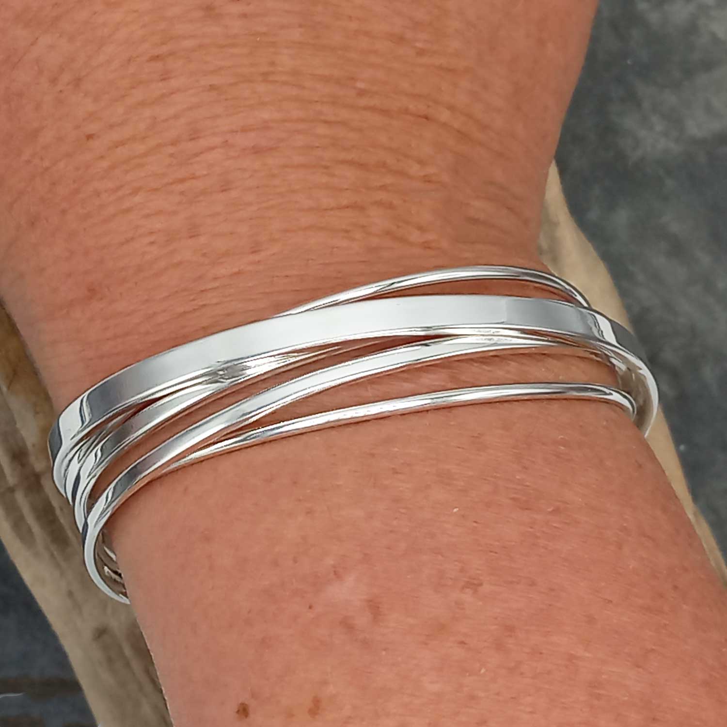 Destino Cuff Silver Bracelet