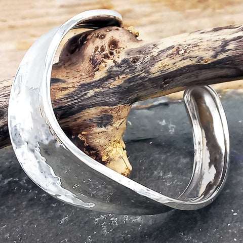 Statement sterling silver cuff bracelet
