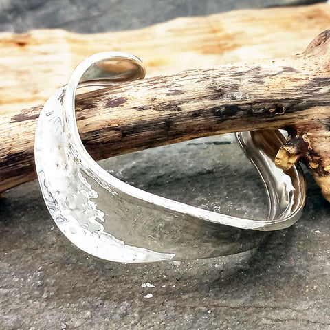 Hammered chunky handmade cuff