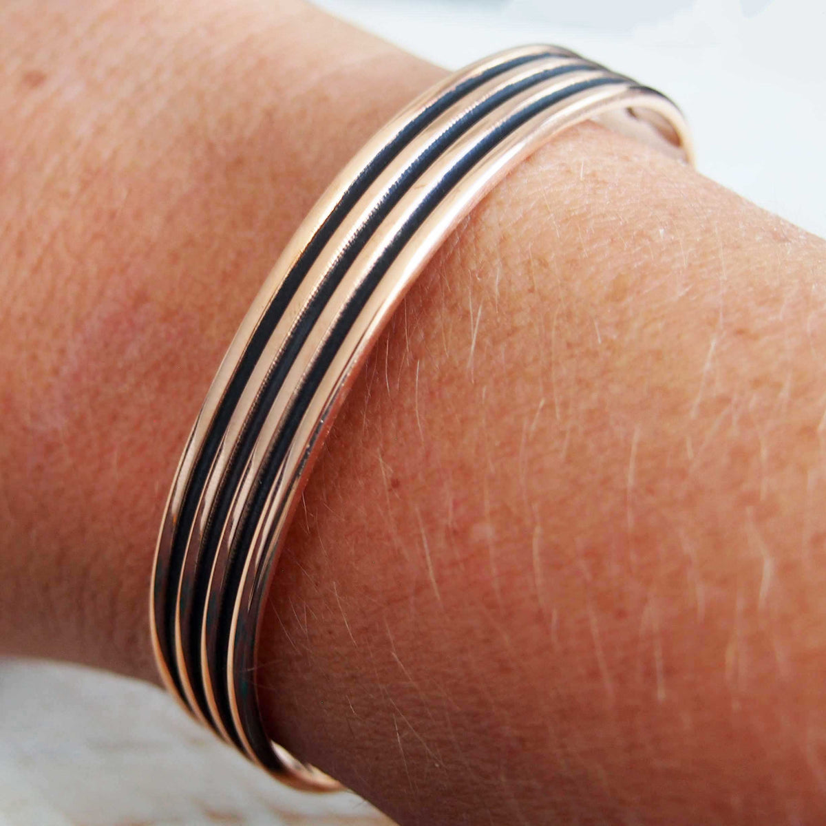 Oxidised Copper Cuff Bracelet Main image