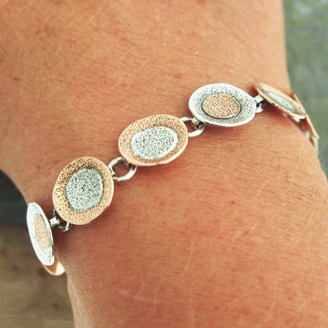Handmade silver copper bracelet