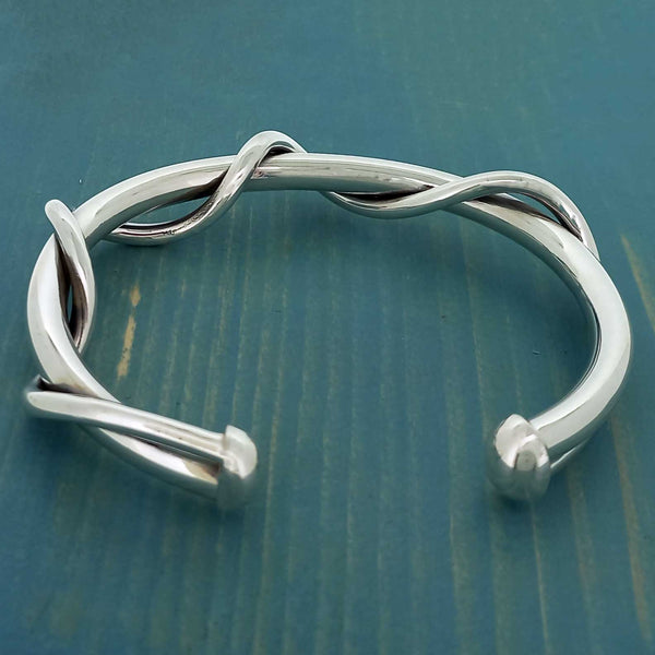 Unusual silver torque cuff