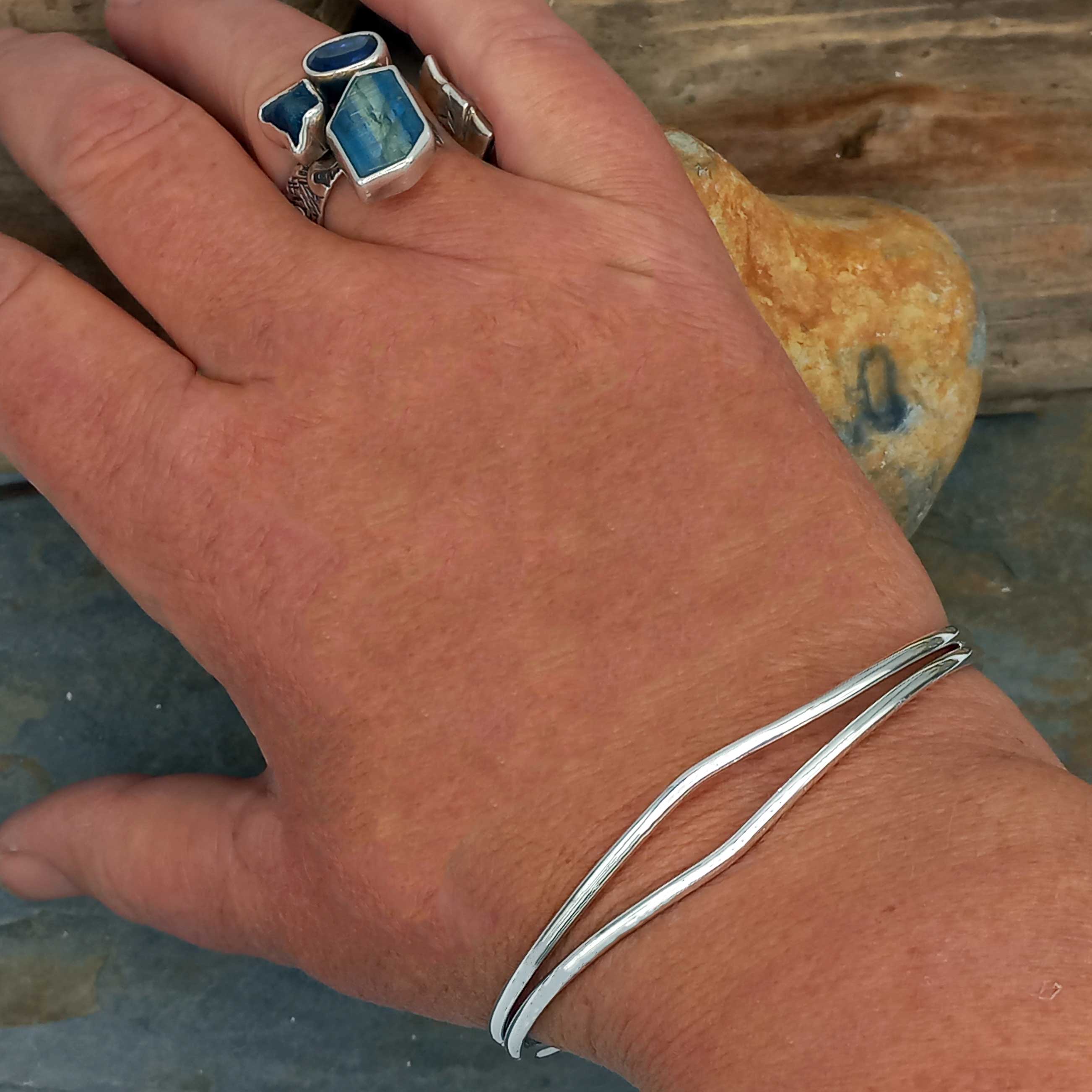 Handmade Mexican silver bangle