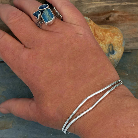 Handmade Mexican silver bangle