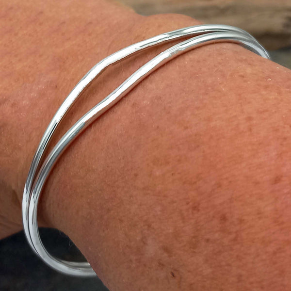 Double Sterling silver bangle