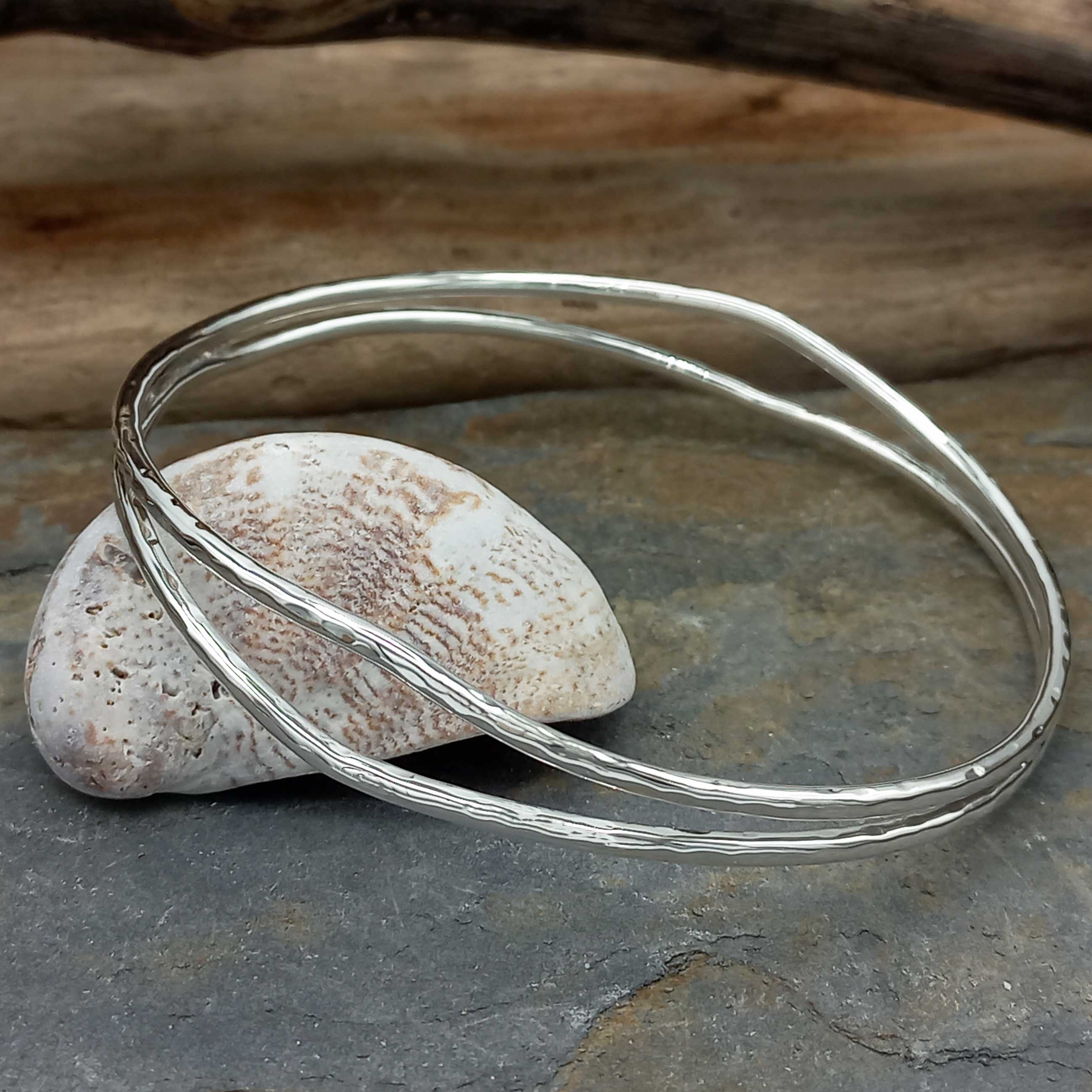 Duo Strand Mexican Silver Bangle