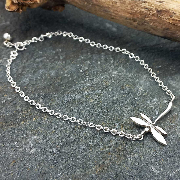 Handmade Dragonfly silver bracelet