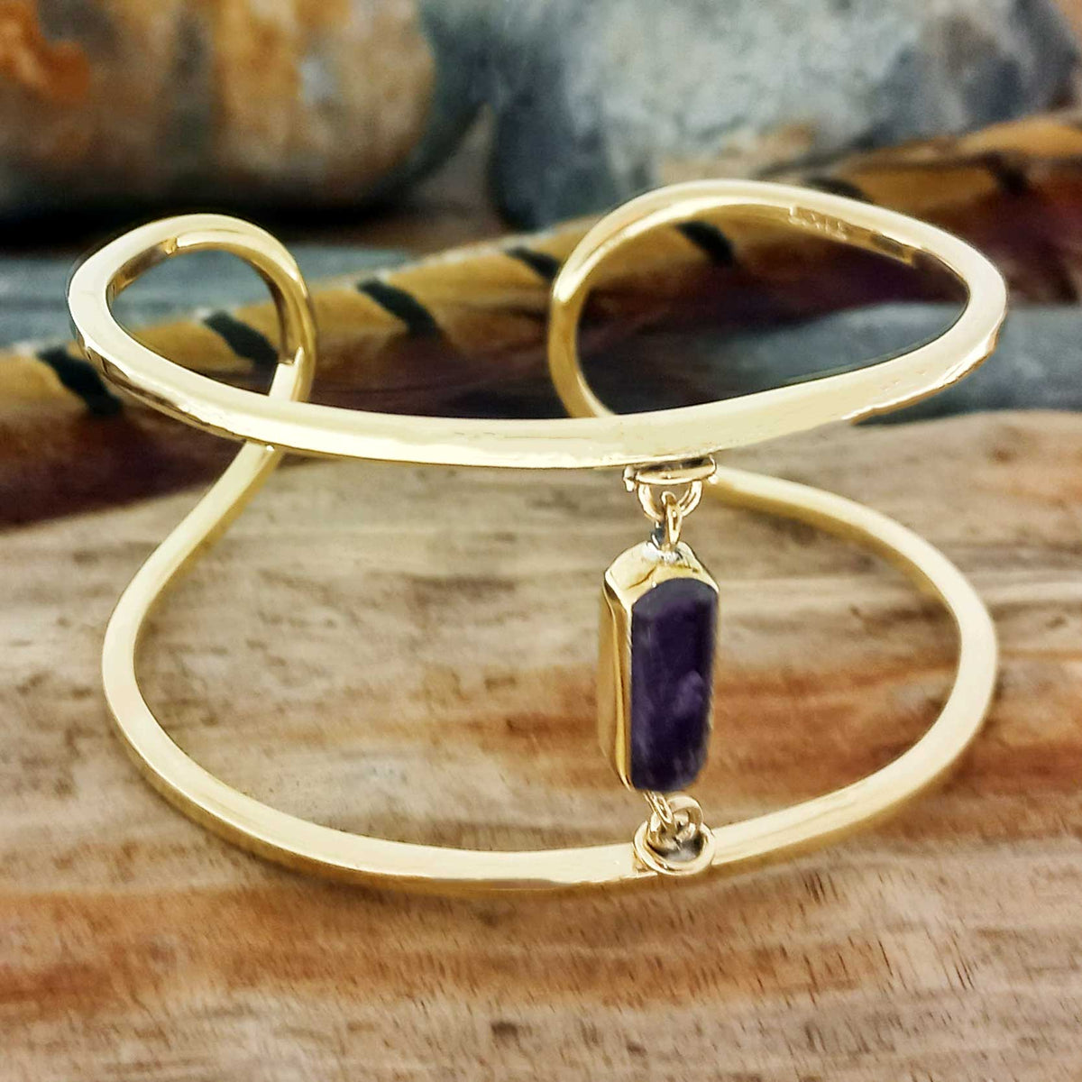 Illumina Brass Amethyst Bracelet 