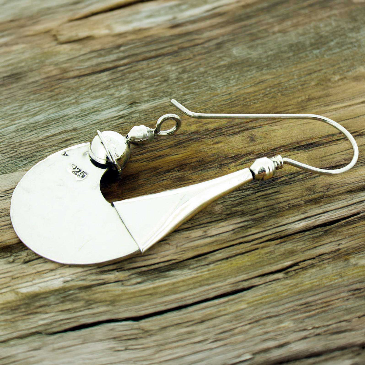 Tribal Hammered Silver Earrings (12)