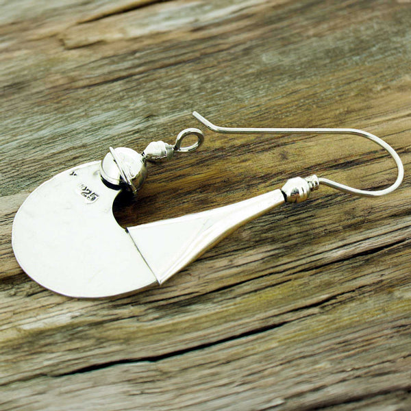 Tribal Hammered Silver Earrings (12)