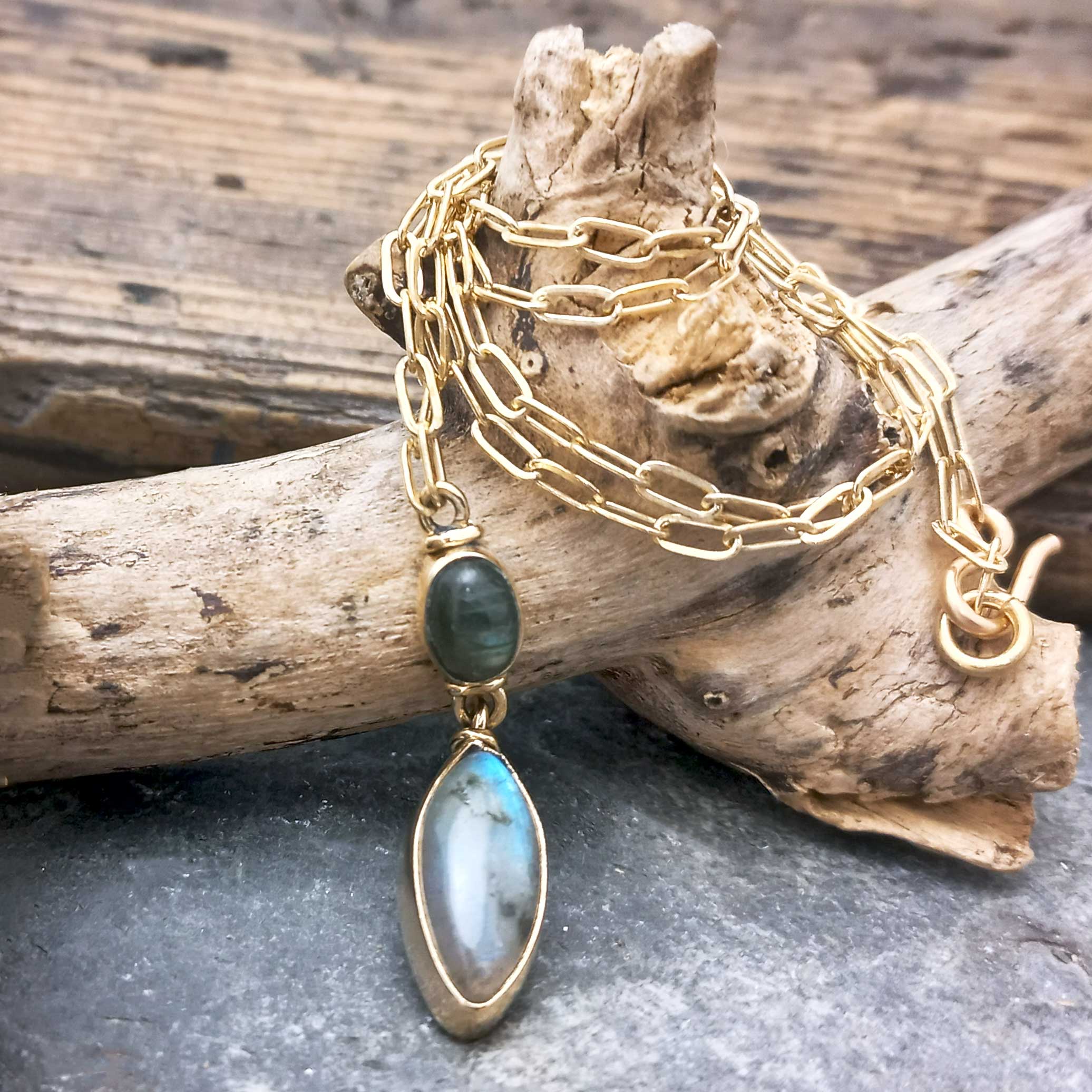Handmade Labradorite necklace