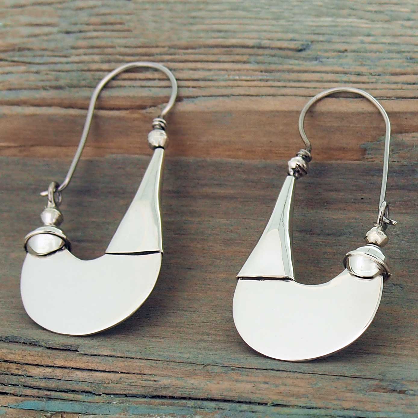 Tribal Silver Earrings (156) Secondary image