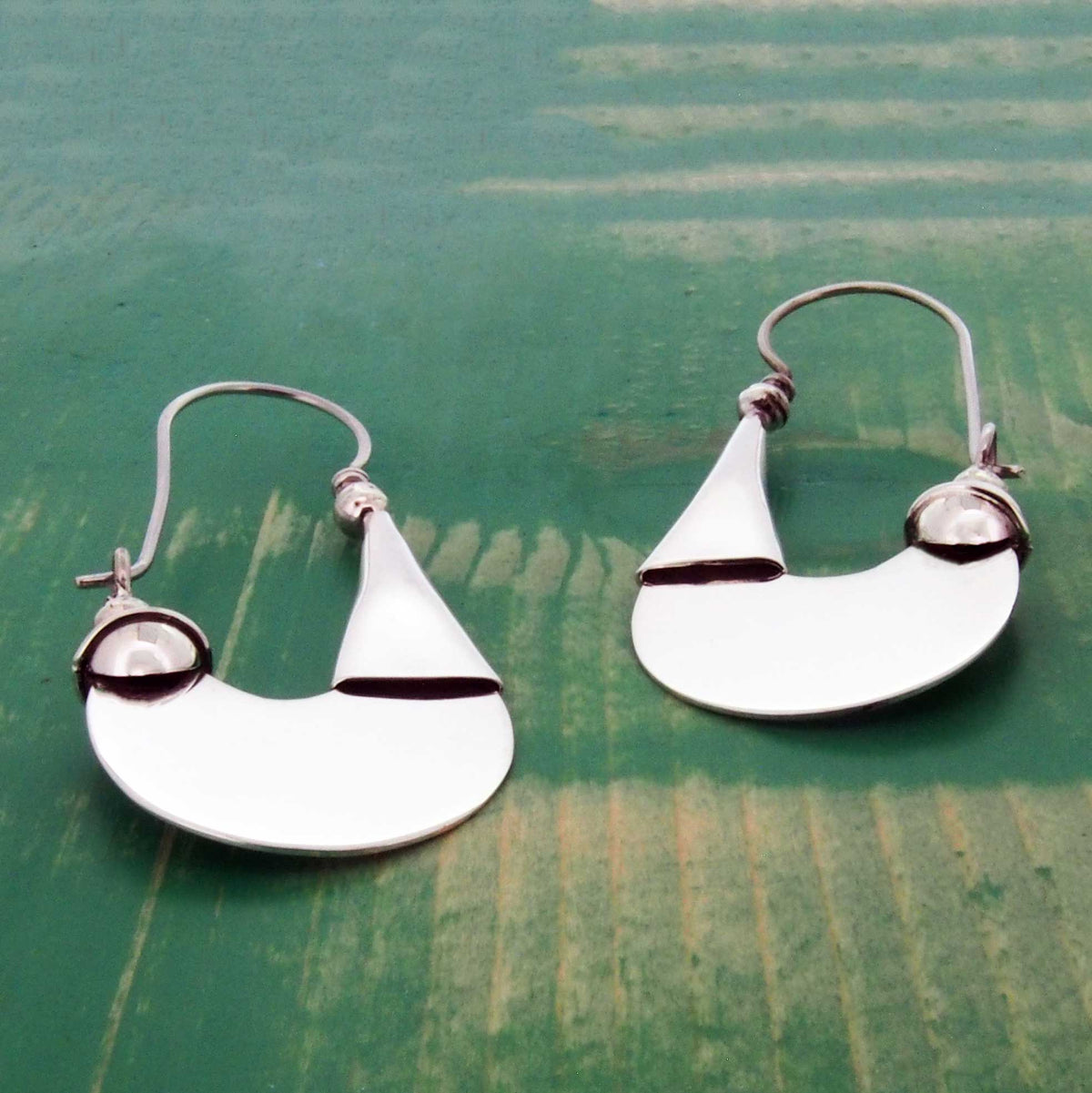 Unusual sterling Silver Earrings