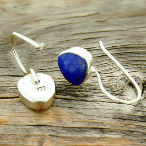 Sterling silver lapis earrings