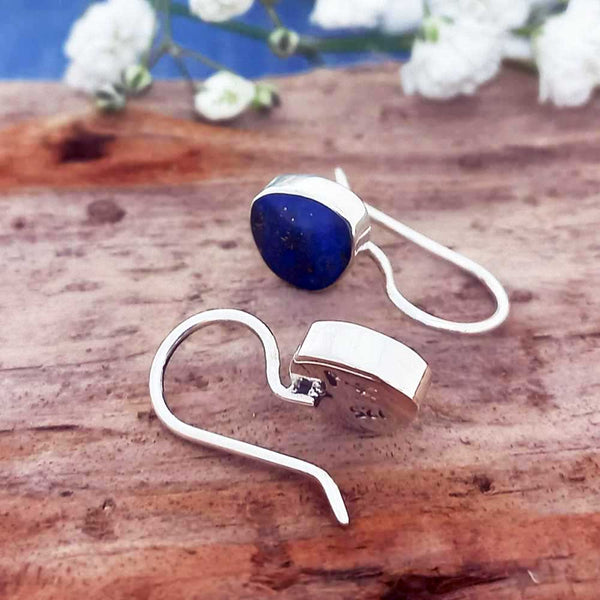 Sterling silver lapis earrings
