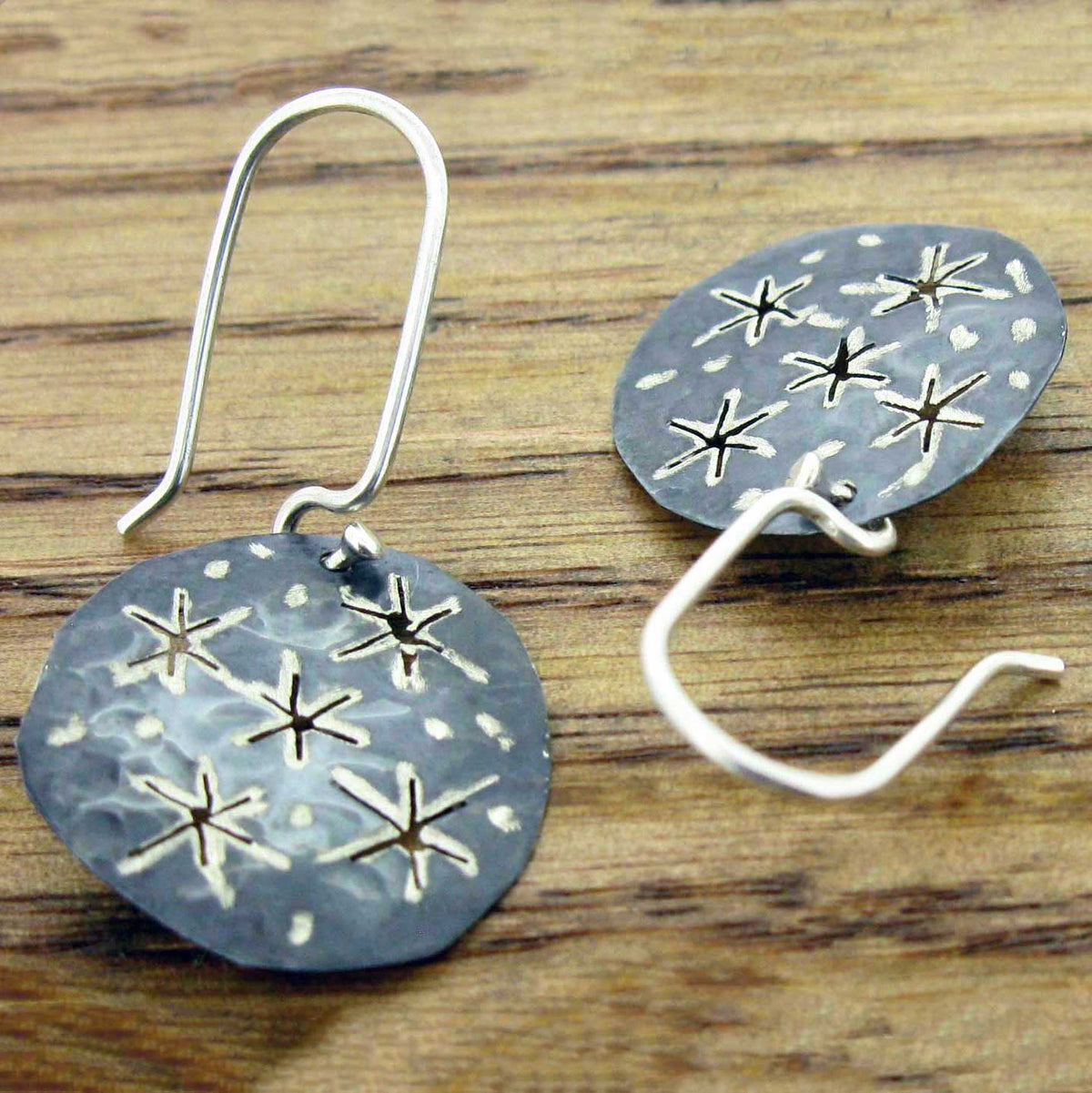 Starry Night Mini Silver Earrings