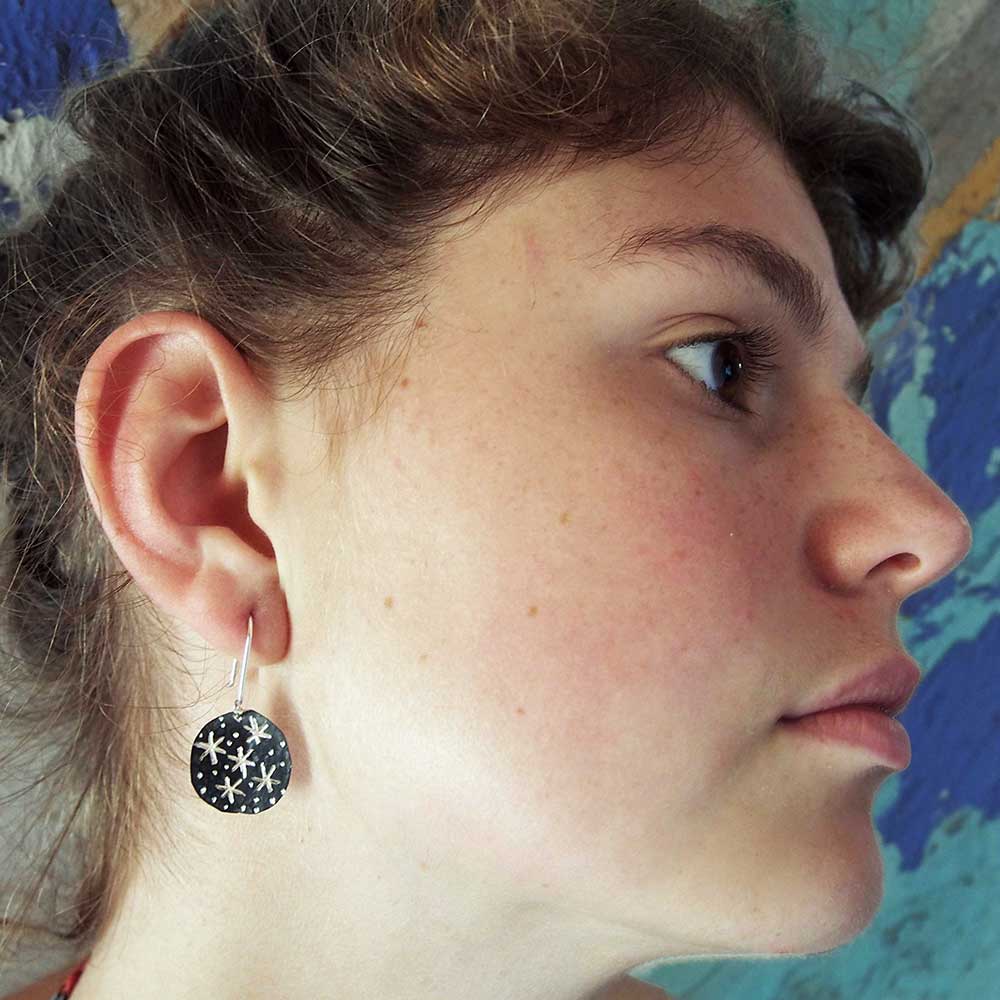 Starry Night Mini Silver Earrings (622) Secondary image